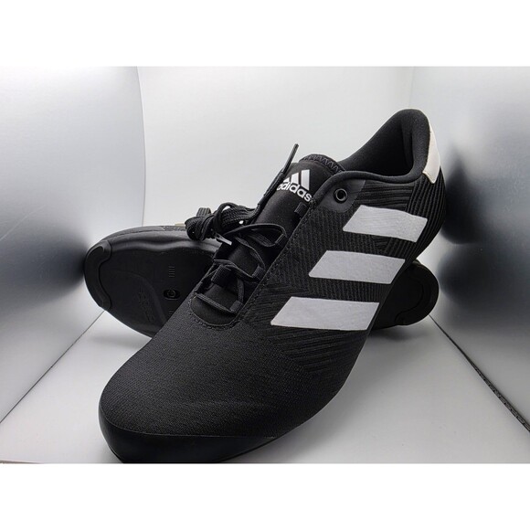 NWT Adidas The Road Cycling Shoes Core Black/Cloud White Mens 8 Womens 9 New - Picture 1 of 4